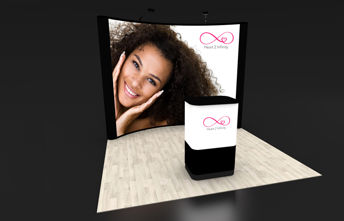 10' Neptune Magnetic Graphic Pop-up Rental w/ Counter Conversion (RT87659)