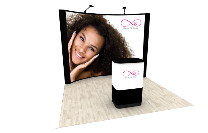 10' Neptune Magnetic Graphic Pop-up Rental w/ Counter Conversion (RT87659)