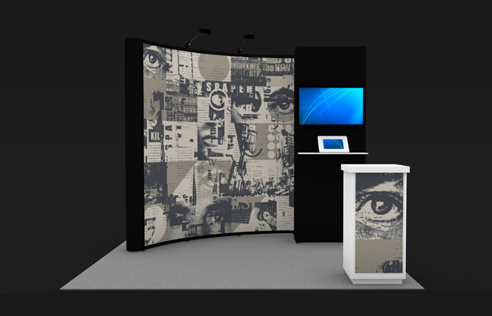 10' Duluth Magnetic Graphic Pop-up Rental w/ Counter (RT87706)