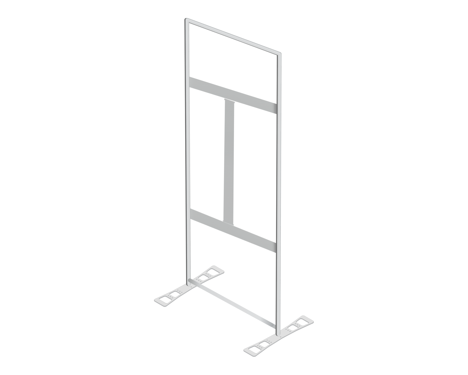 Frame Kit - 3' FabLite Glaze Flat Tubular Kiosk (AB0543N-FX)