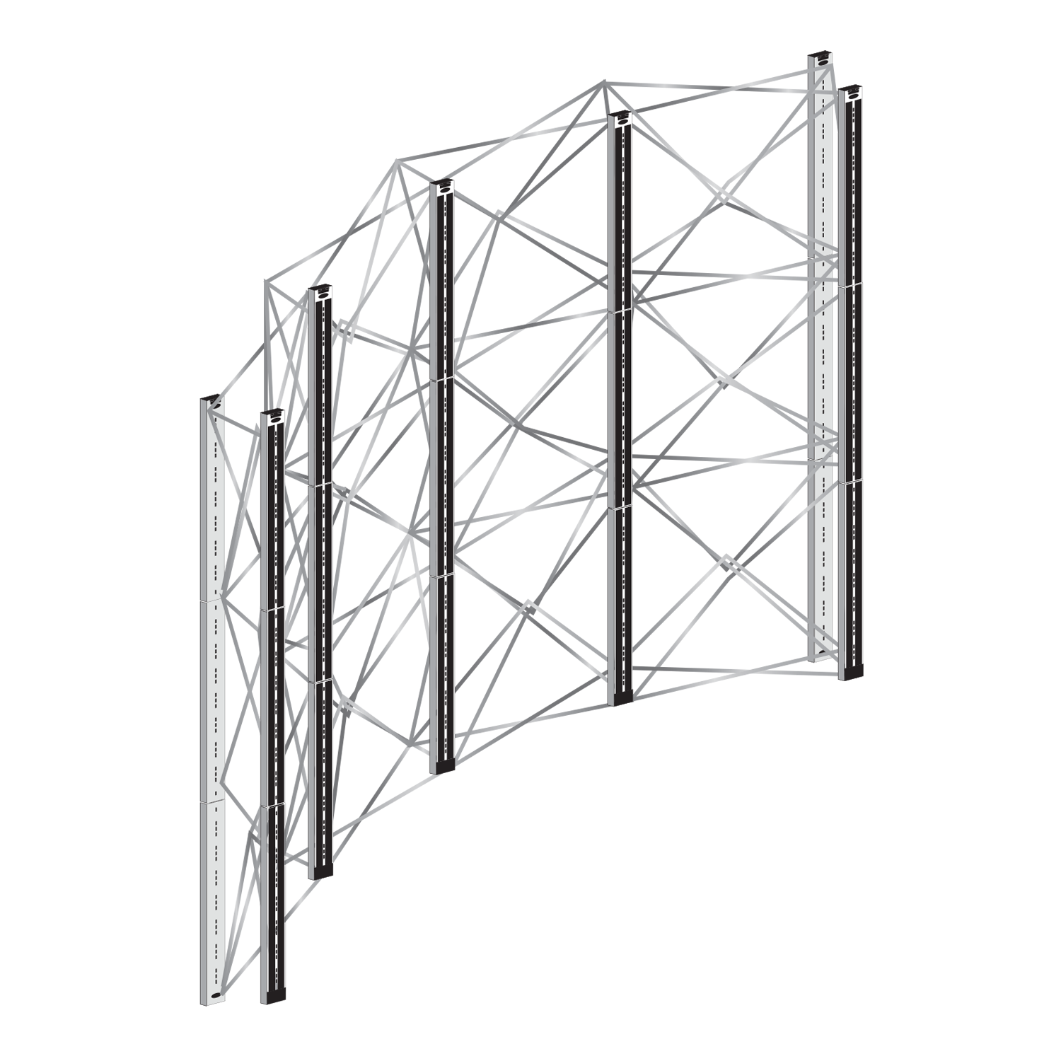 Frame Kit for 10' Instand Curved Inkjet Pop-up Display w/ End Caps (AB2016N-FX)