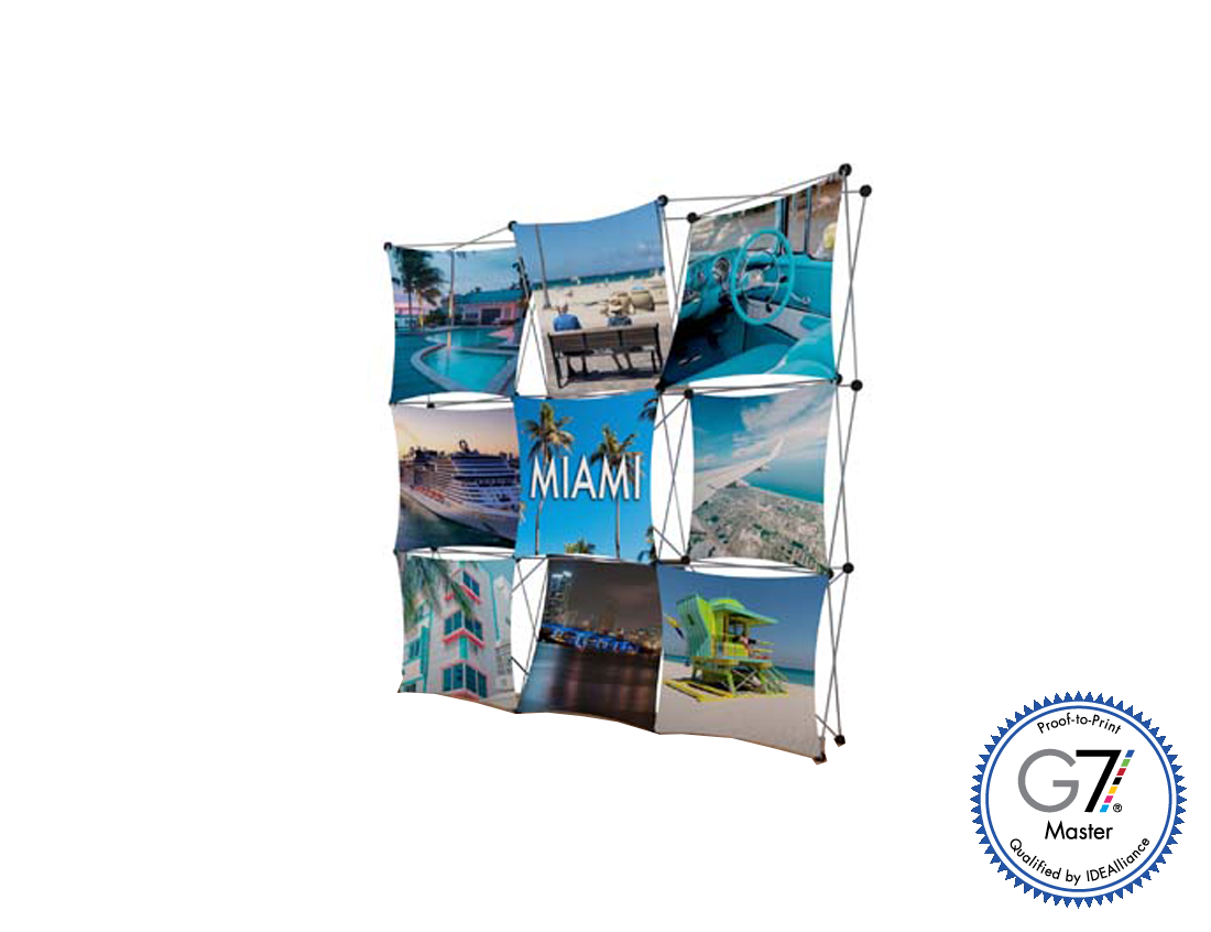 Graphic Refresh - 8' XPlus Dimensional Button-Hole Fabric Pop-up Display (AB2031N-GR)