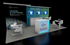 10' x 20' Presentation Exhibit w/ Fabric Canopy and HaloLit Reception Counter (ID0544)