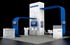 20' x 20' Modular DesignLine Exhibit w/ Curved Canopy Structures and Product Displays (ID0555)