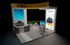 20' x 20' Custom Backlit Island Exhibit w/ Presentation Areas and Walk-In Storage (ID0571)