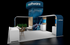 20' x 20' DesignLine Island Exhibit w/ Tower Storage and Interactive Kiosks (ID0574)