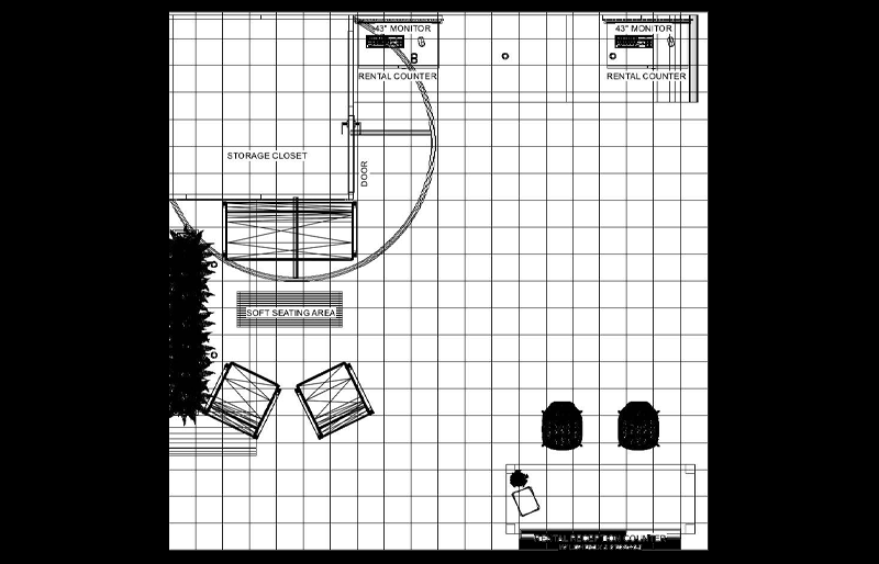 20' x 20' DesignLine Island Exhibit w/ Tower Storage and Interactive Kiosks (ID0574)