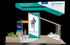 20' x 30' Island Exhibit w/ Wood Architectural Frames and Dual Hanging Signs (ID0579)