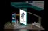 20' x 30' Island Exhibit w/ Wood Architectural Frames and Dual Hanging Signs (ID0579)