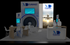 20' x 30' Custom Island Exhibit w/ Architectural Back Wall and Product Feature Display (ID0583)