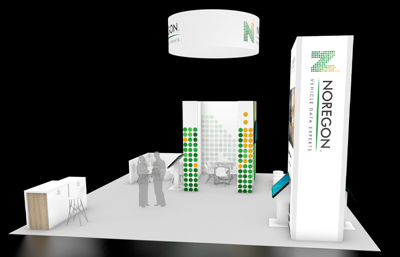 30' x 30' Meeting-Focused Exhibit w/ Semi-Private Conference Room and Demo Stations (ID0590)