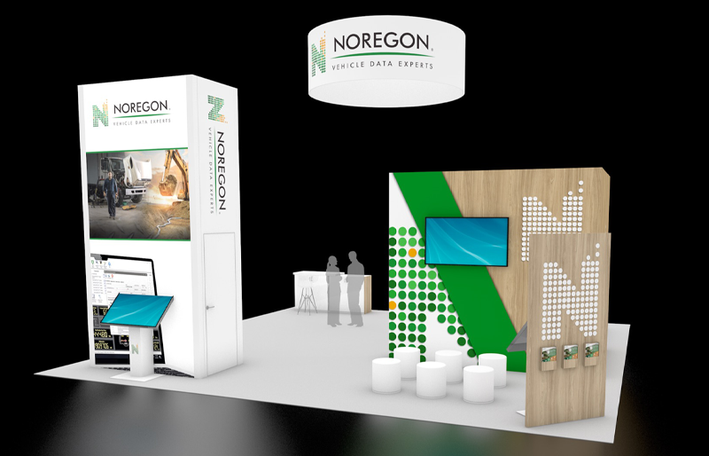 30' x 30' Meeting-Focused Exhibit w/ Semi-Private Conference Room and Demo Stations (ID0590)