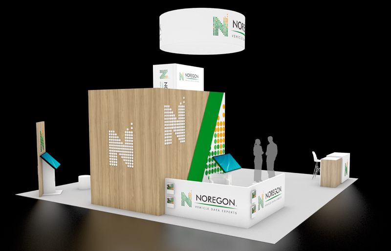 30' x 30' Meeting-Focused Exhibit w/ Semi-Private Conference Room and Demo Stations (ID0590)