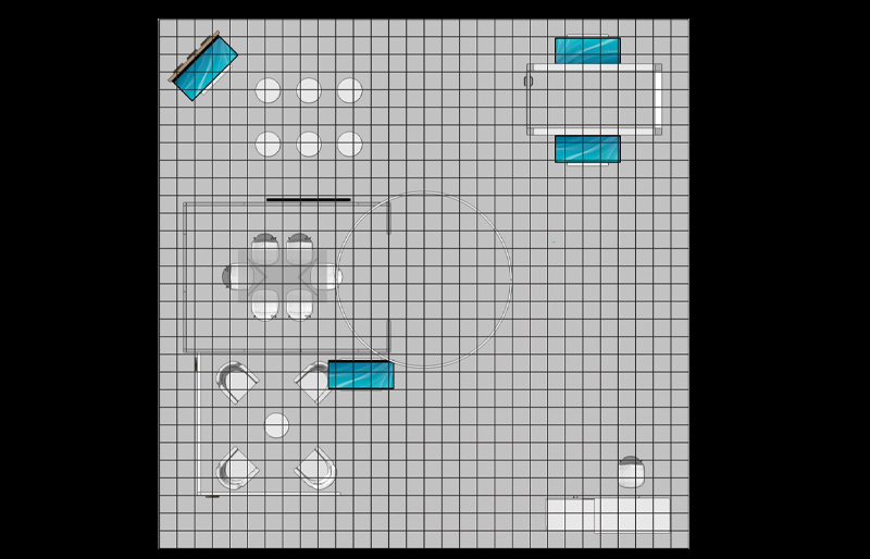 30' x 30' Meeting-Focused Exhibit w/ Semi-Private Conference Room and Demo Stations (ID0590)