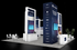 30' x 30' Custom Modular Exhibit w/ Graphic Towers, Presentation Area, and Demo Stations (ID0593)