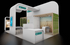 30' x 40' Scalable Custom Exhibit w/ Video Wall, Pergola Areas and Semi-Private Room (ID0597)