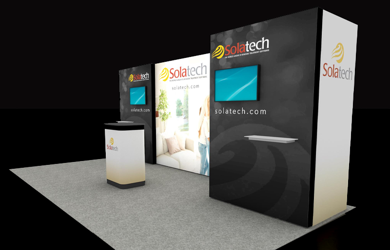 10' x 20' Scalable Portable Backlit Display w/ Walk-in Storage and Presentation Screens (ID0628)