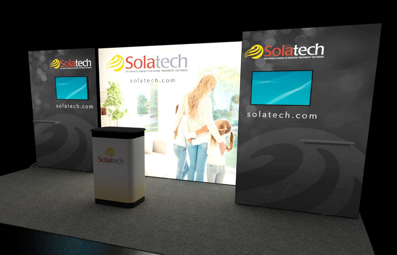 10' x 20' Scalable Portable Backlit Display w/ Walk-in Storage and Presentation Screens (ID0628)