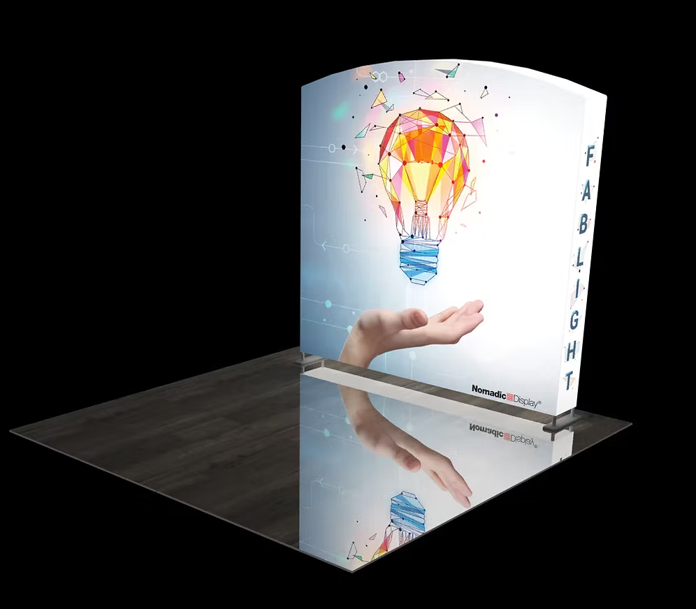 8' FabLite Milano Arched Double-Sided Backlit Portable Exhibit (AB2072N)