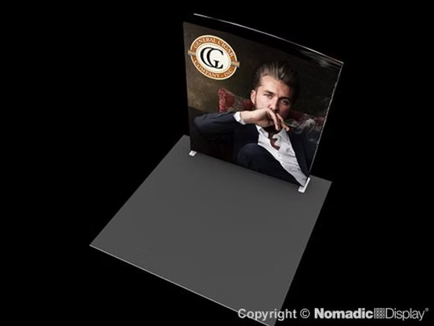 8' FabLite Expresso Angled Double-Sided Backlit Portable Exhibit (AB2074N)