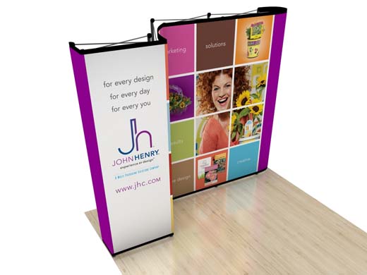 10' Instand Flat w/ Bump Out Magnetic Inkjet Pop-up Display w/ Endcaps (AB2011N)