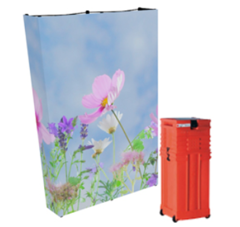 5' SPlus Single Sided Graphic Exhibit with Endcaps