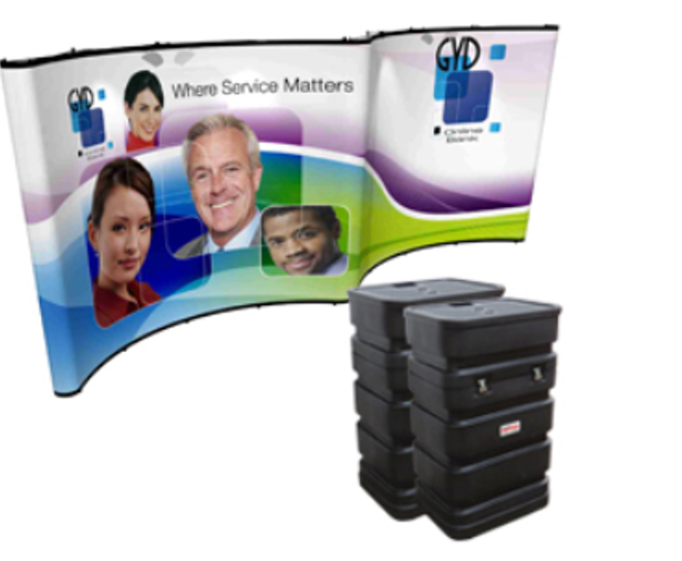 20' Curved Instand Pop-up Display in RollOne Cases